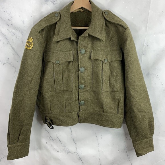 1955 Vintage Other - Vintage 1954 Danish Military Jacket HJV pattern battledress SZ M Royal Artillery